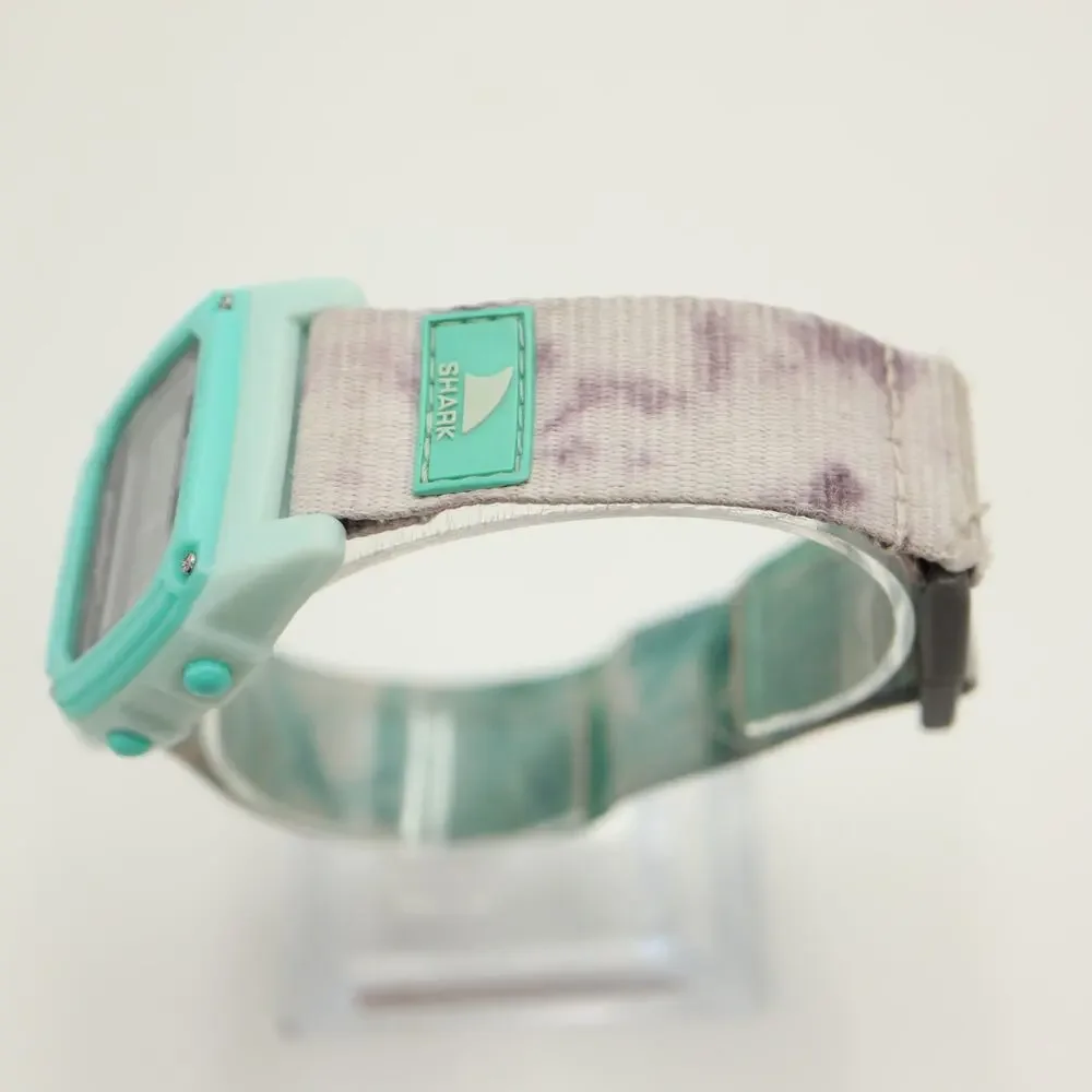 Freestyle Shark Clip Digital Watch 38mm Light Blue Nylon Strap with New Battery